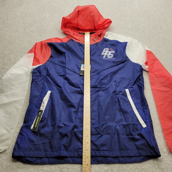 Nike Blue Ribbon Sports Red Blue & White Running Track Jacket Men's Size Medium - Picture 3 of 6